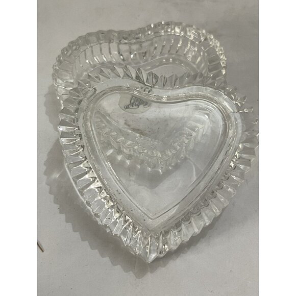 Cristal D'arques Garanti Genuine Lead Crystal Heart Shaped Trinket Box - France - Picture 5 of 5